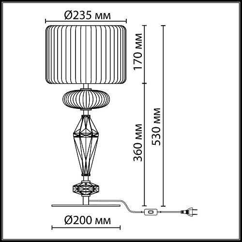 картинка ODEON LIGHT 5414/2T MODERN ODL_EX26 023 античная бронза/терракот/бежевый/металл/керамика Настольная 