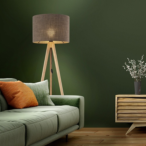 картинка TK Lighting Напольный светильник с тканевым абажуром 16026 Grand