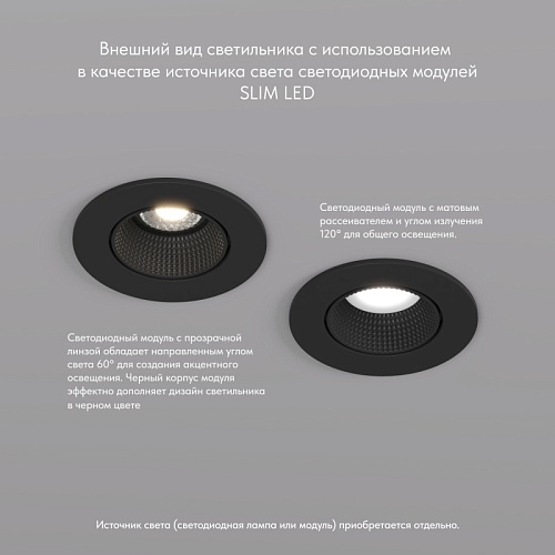 картинка Denkirs Точечный встраиваемый светильник  DK3061-BK