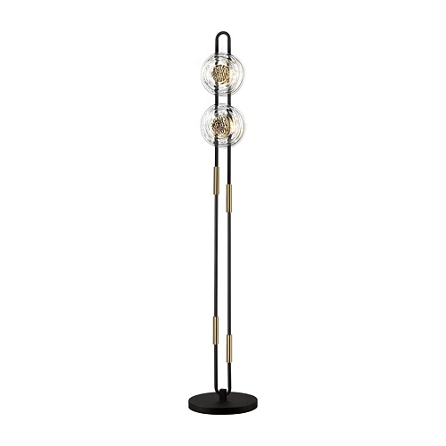 картинка ODEON LIGHT 5407/23FL MODERN ODL_EX24 101 черный/золотой/металл/стекло Торшер LED 23W 3000K 1940Лм M