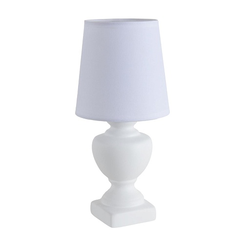 картинка LUMION 8163/1T CLASSI LN26 483 белый, керамика/текстиль Настольная лампа E14 1*40W 220V BIANKA