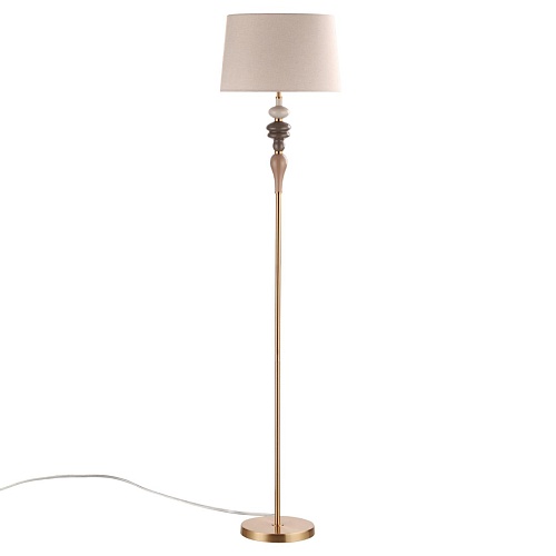 картинка ODEON LIGHT 5040/1F CLASSIC ODL24 371 античн.бронза/беж.абажур/металл/керамика Торшер E27 1*60W HOMI