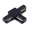 картинка NOVOTECH 135144 PORT NT22 233 черный Соединитель с токопроводом "T" для однофазного двухжильного шин