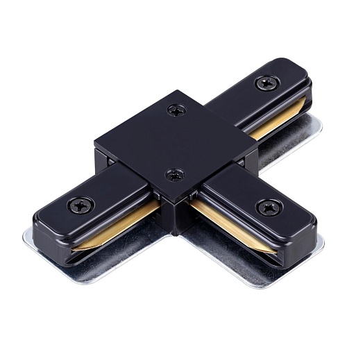 картинка NOVOTECH 135144 PORT NT22 233 черный Соединитель с токопроводом "T" для однофазного двухжильного шин