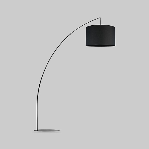 картинка TK Lighting Напольный светильник с тканевым абажуром 5485 Moby Black
