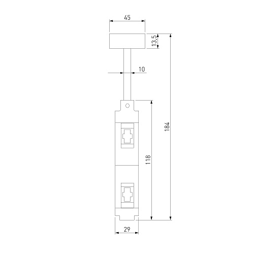 картинка Elektrostandard Esthetic Magnetic Декоративная стойка двойная 184 мм 85144/00