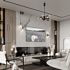 картинка ODEON LIGHT 5459/9TL L-VISION ODL_EX26 041 черный глянцевый/прозрачн./металл/стекло/хрустальное стек