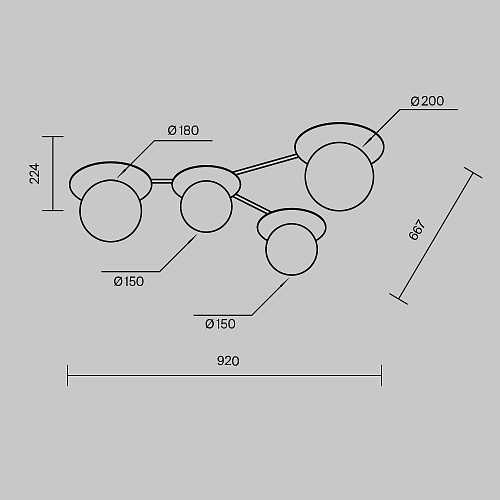 картинка Maytoni Потолочный светильник Звездное небо / Star sky E14х4
