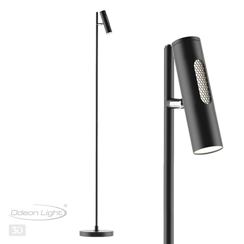 картинка ODEON LIGHT 6643/5FL HIGHTECH ODL24 303 черный/металл/акрил Напольный светильник (выкл. и диммер на 