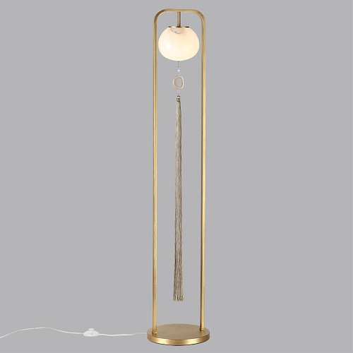 картинка ODEON LIGHT 5432/1F MODERN ODL_EX25 089 золотой(под латунь)/стекло/кисточка/агат Торшер E14 1*40W FI