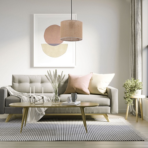 картинка TK Lighting Подвесной светильник с тканевым плафоном 6580