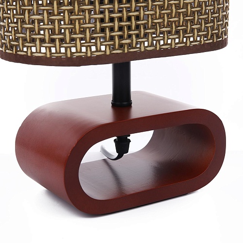 картинка LUMION 8200/1T COUNTY LN26 511 кофейный/коричневый, дерево/текстиль Настольная лампа E27 1*60W 220V 