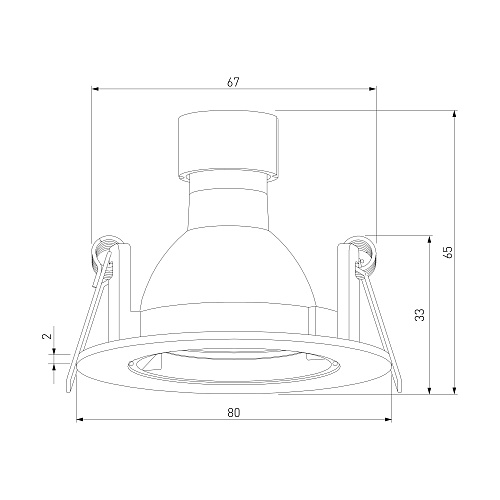 картинка Elektrostandard Светильник встраиваемый Minnie GU10 черный 25056/01