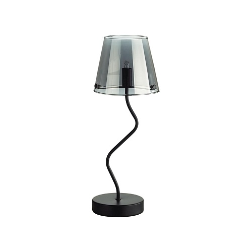 картинка LUMION 6570/1T MODERNI LN26 212 черный/дымчатый/металл/стекло Настольная лампа G9 1*20W 220V SMOKY