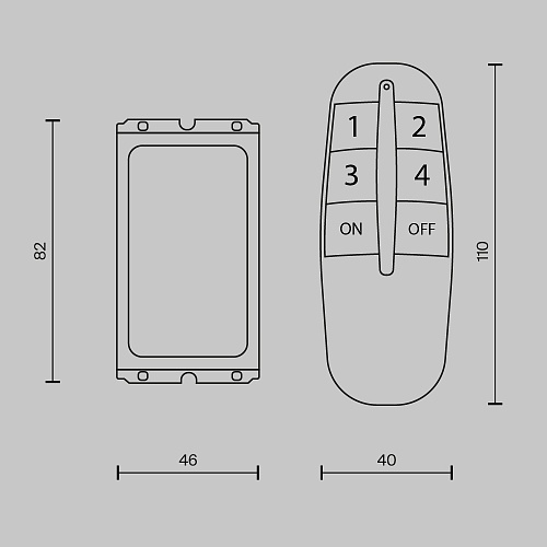 картинка Maytoni Пульт для управления освещением 4 зоны