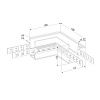 картинка Elektrostandard Slim Magnetic Коннектор угловой для встраиваемого шинопровода под ГКЛ 12,5мм белый 8