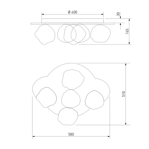 картинка TK Lighting Потолочный светильник со стеклянными плафонами 11475