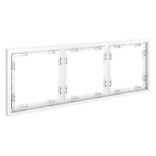 картинка Рамка пластиковая VOLTUM S70 на 3 поста, (белый матовый)