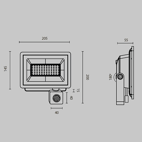 картинка Maytoni Прожектор Поток / Flood 6500К 50Вт IP 65
