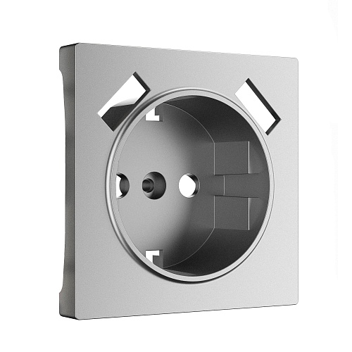 картинка WERKEL Накладка для розетки USB (серебряный матовый) W1179565