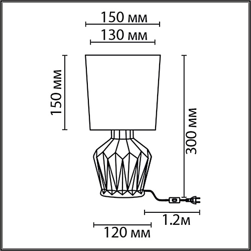 картинка LUMION 8227/1T MODERNI LN26 494 розовый, керамика/текстиль Настольная лампа E14 1*40W 220V ORIGAMIA