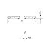 картинка Elektrostandard Slim Magnetic Прямой коннектор и планка белый (1 шт.) 85096/00 85096/00