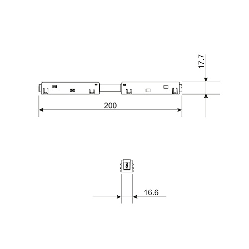 картинка Elektrostandard Slim Magnetic Прямой коннектор и планка белый (1 шт.) 85096/00 85096/00