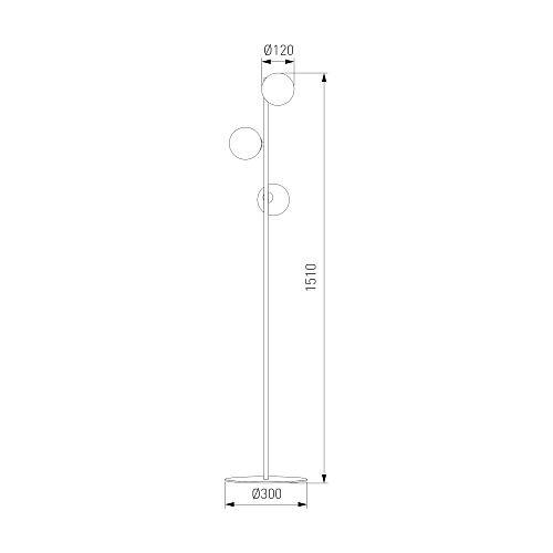 картинка TK Lighting Напольный светильник со стеклянными плафонами 5717 Estera