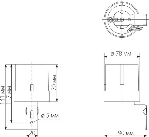 картинка Elektrostandard Датчик освещенности 5500W IP44 SNS L 07