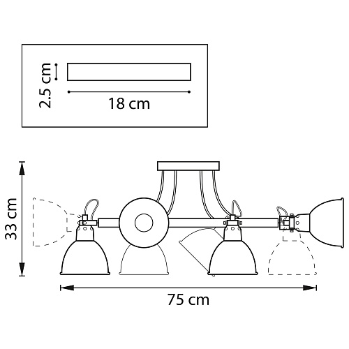 картинка Lightstar Люстра потолочная Acrobata  761063