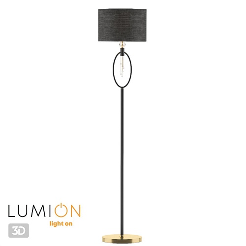 картинка LUMION 4516/1F NEOCLASSI LN26 069 античная латунь, черный Торшер E27 60W 220V SANTIAGO