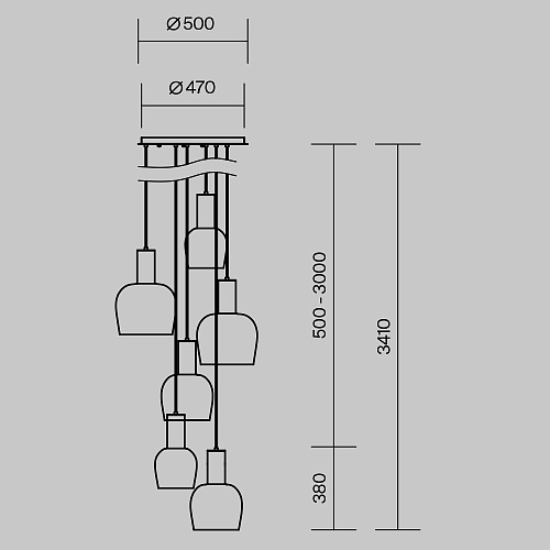 картинка Maytoni Подвесной светильник Повседневний образ / Smart Casual E27х6