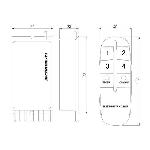 картинка Elektrostandard Пульт управления с 4-канальным контроллером (радио) Y8