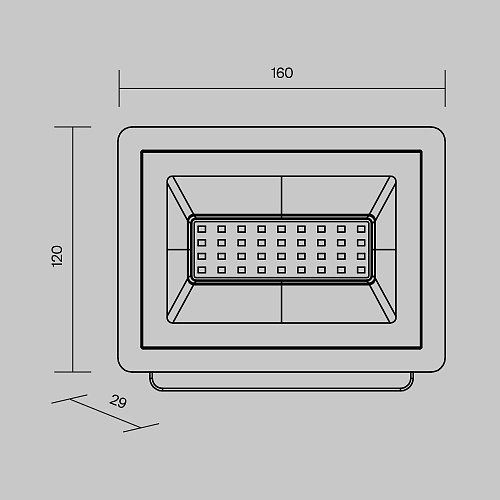 картинка Maytoni Прожектор Поток / Flood 6500К 30Вт IP 65