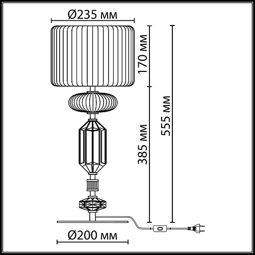 картинка ODEON LIGHT 5414/2TA MODERN ODL_EX26 023 античная бронза/терракот/синий/металл/керамика Настольная л