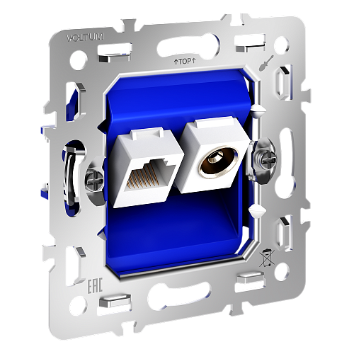 картинка Voltum Механизм розетки TV+RJ45 кат. 6, S70