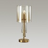 картинка ODEON LIGHT 4886/1T HALL ODL_EX23 153 бронзовый/янтарн./металл/стекло Настольная лампа E14 1*40W NIC