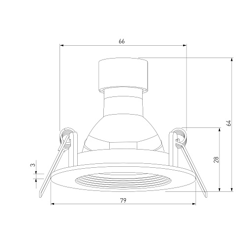 картинка Elektrostandard Светильник встраиваемый City GU10 белый 25054/01