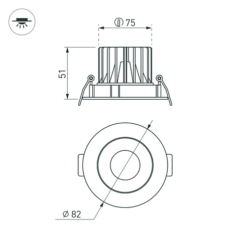 картинка Arlight Светильник Downlight  037186(1)