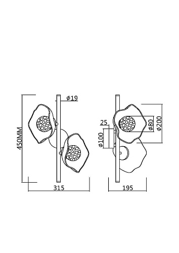 картинка Maytoni Настенный светильник (бра) Чудо / Miracle G9х2