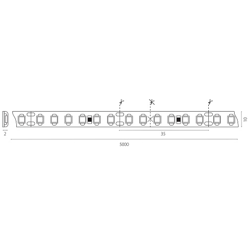 картинка Lightstar Лента белого свечения влагозащищенная 24V   421054