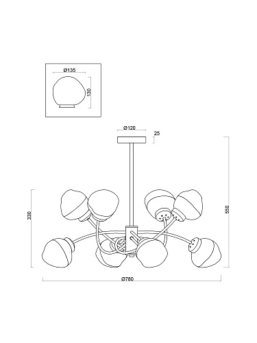картинка Freya Люстра Волани  / Volani