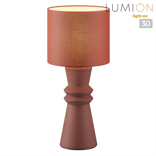 картинка LUMION 8131/1T MODERNI LN26 479 терракотовый, керамика/текстиль Настольная лампа E27 1*60W 220V SEGI