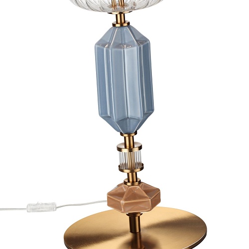 картинка ODEON LIGHT 5414/2TA MODERN ODL_EX26 023 античная бронза/терракот/синий/металл/керамика Настольная л
