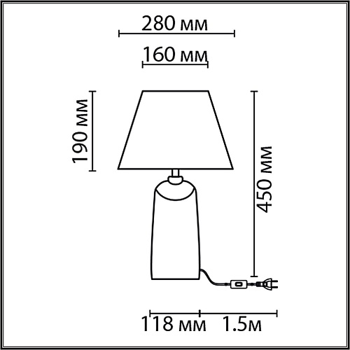 картинка LUMION 8211/1T CLASSI LN26 475 белый жемчужный/белый, керамика/текстиль Настольная лампа Е27 1*60W 2