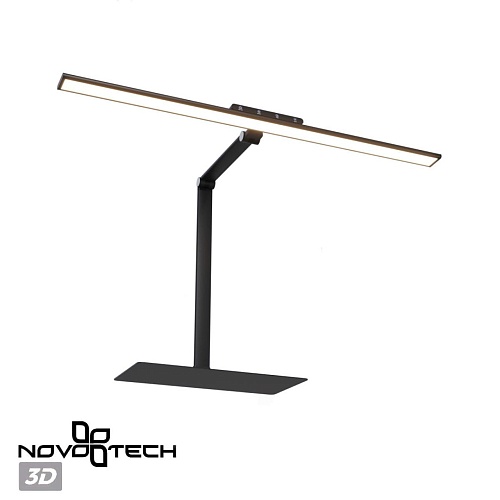 картинка NOVOTECH 359967 LEDO NT26 000 черный Лампа настольная диммируемая полного спектра IP20 LED 24W 220V 