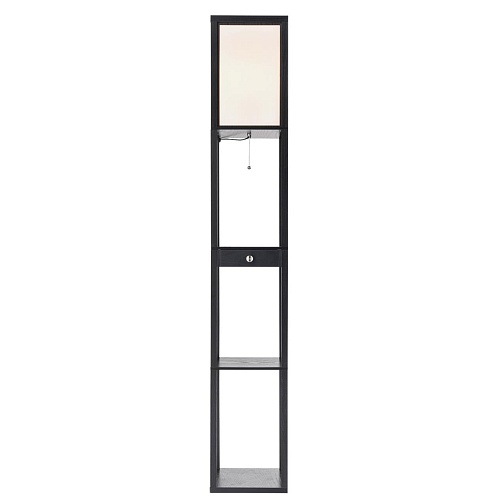 картинка LUMION 8092/1F COMFI LN26 460 черный/белый, дерево/текстиль Торшер Е27 1*60W 220V PRACTIC