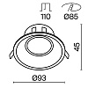 картинка Maytoni Встраиваемый светильник Точка / Dot 1*GU10 10 Вт
