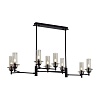 картинка LUMION 6555/8C CLASSI LN25 000 черный/дымчатый/металл/стекло Люстра потолочная E14 8*40W 220V MADONN