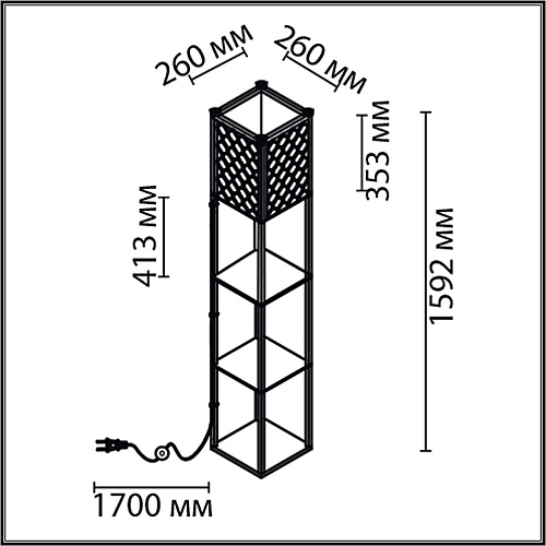 картинка LUMION 8091/1F COMFI LN26 459 дерево/белый, дерево/текстиль Торшер Е27 1*60W 220V PRACTIC